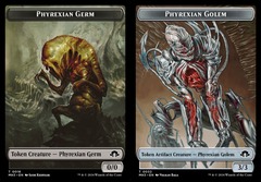 Phyrexian Germ (0016) // Phyrexian Golem (0032) Double-Sided Token - Foil